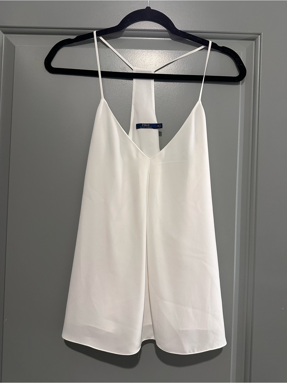 Polo by Ralph Lauren White V-Neck Cami Tank Top